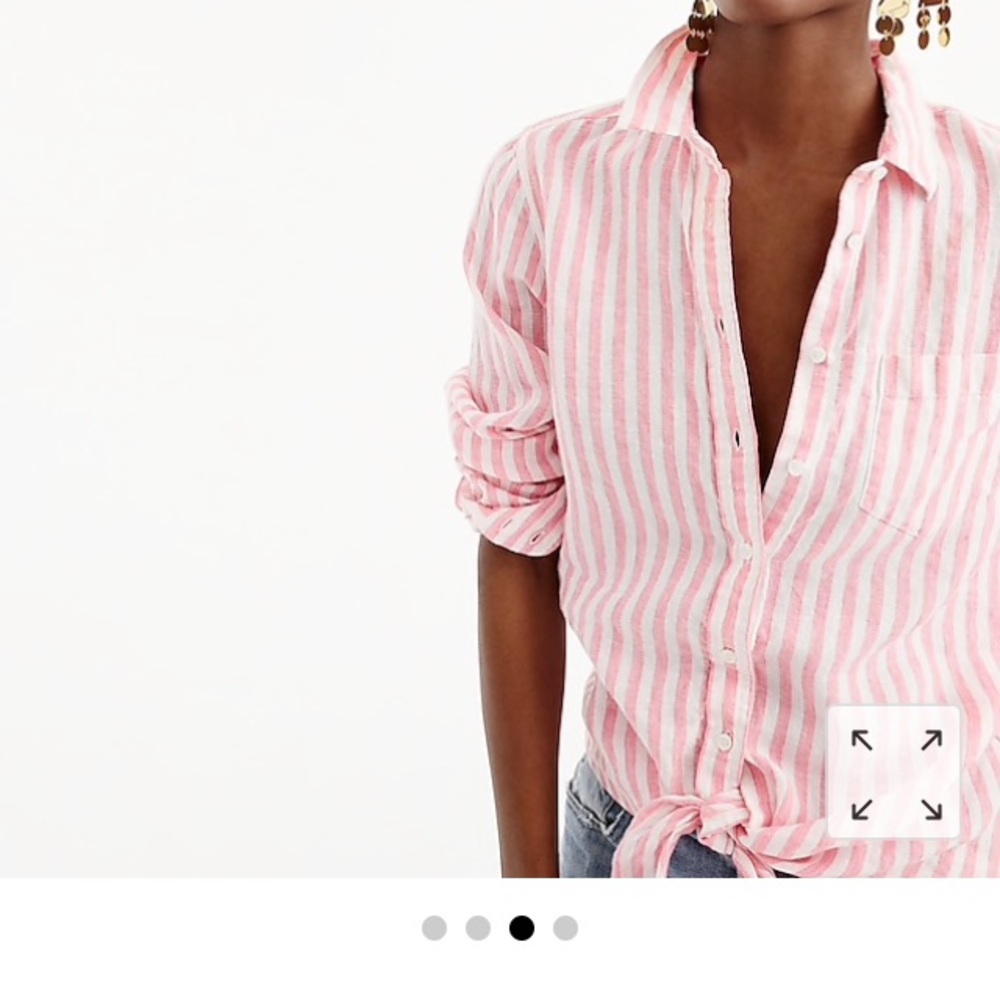 J. Crew Tie waist linen button down shirt - Picture 5 of 7